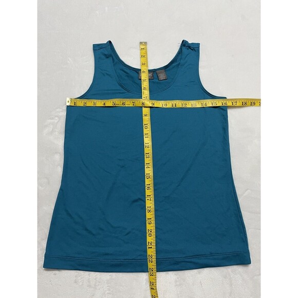 Chicos Additions Size 0 Tank Top Shell Blouse Turquoise Nylon Spandex Sleeveless - Picture 3 of 5